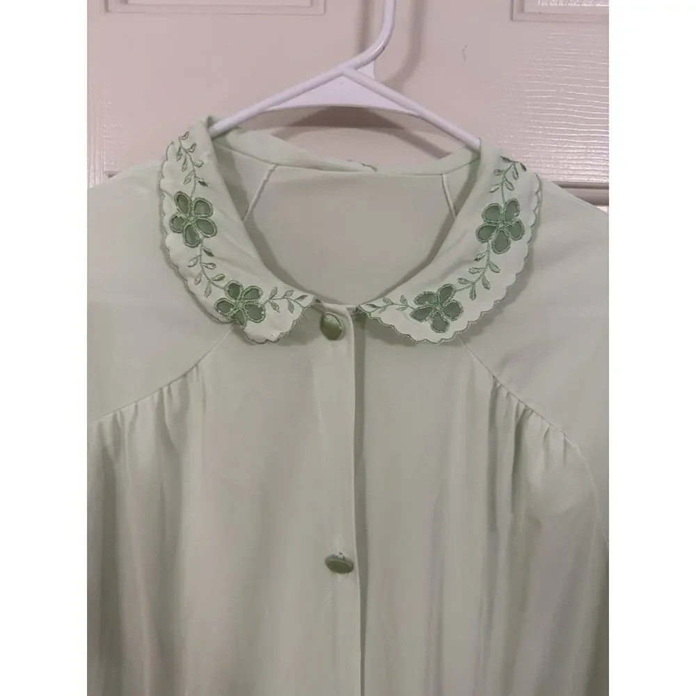 Vintage 1950s Gaymode Penney’s Mint Green Nightgown Robe L